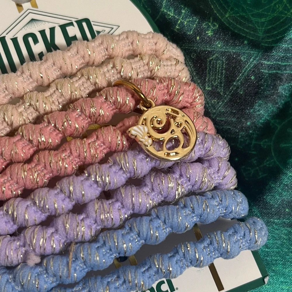 NWT Wicked Scunci Green Hair Bow Hair Ties
